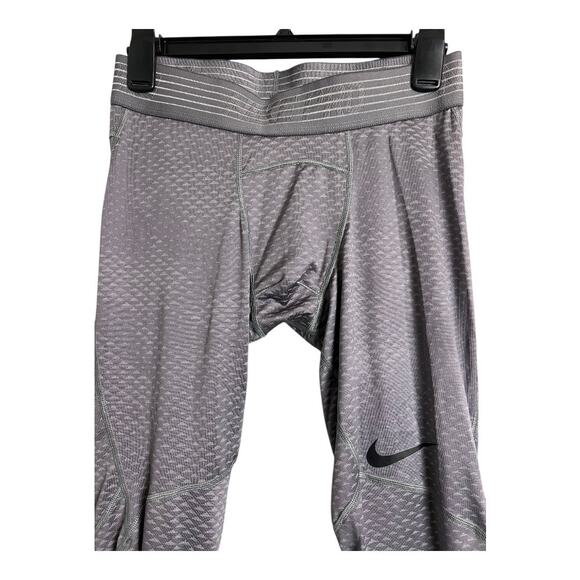Mens Nike Pro Base Layer Athletic Pants Workout Gym Running Thermals M Gray - Picture 2 of 7
